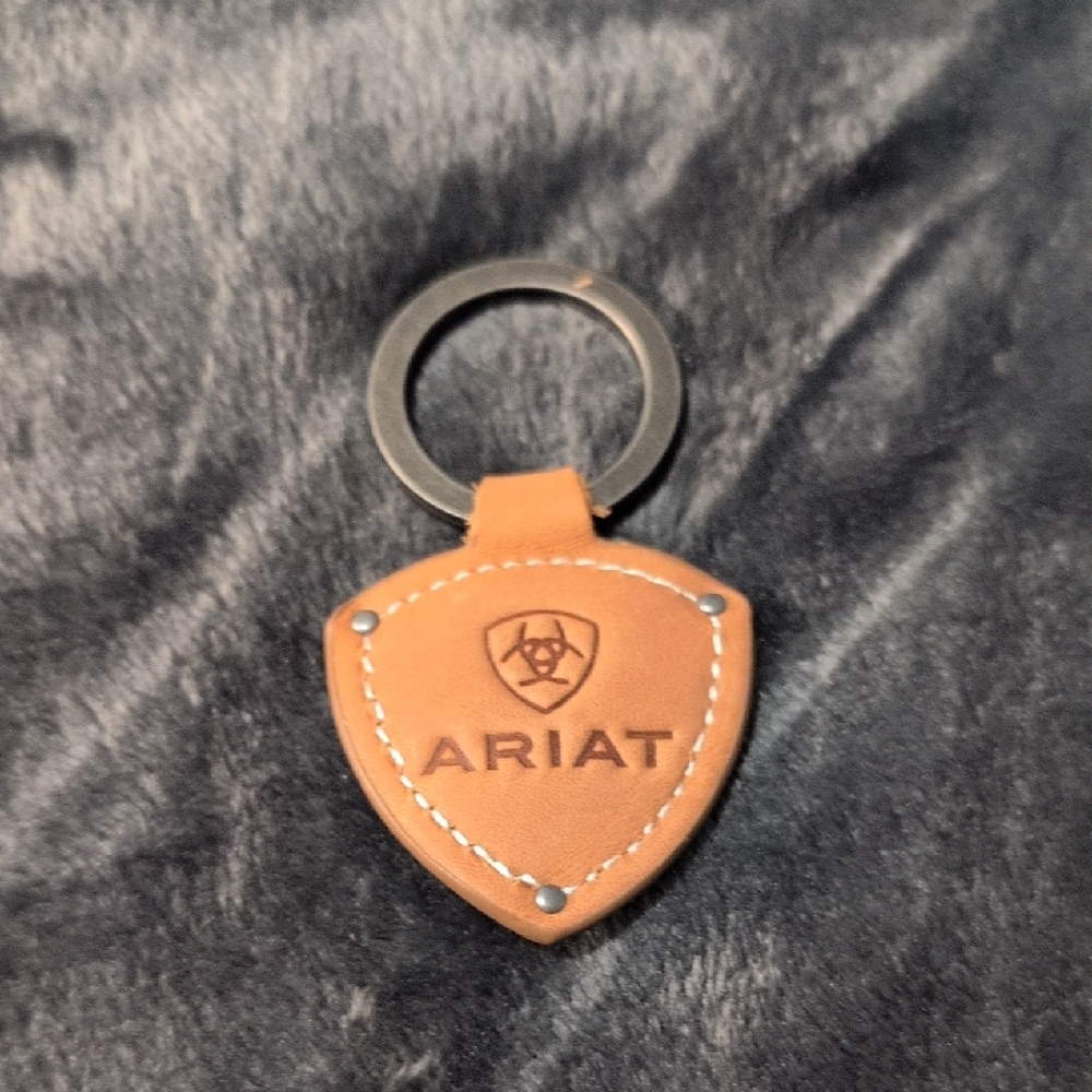 Ariat Brown Leather Keychain